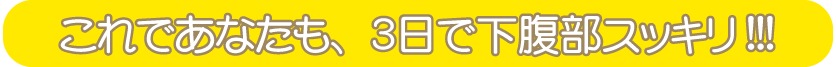 これであなたも、３日で下腹部スッキリ!!!